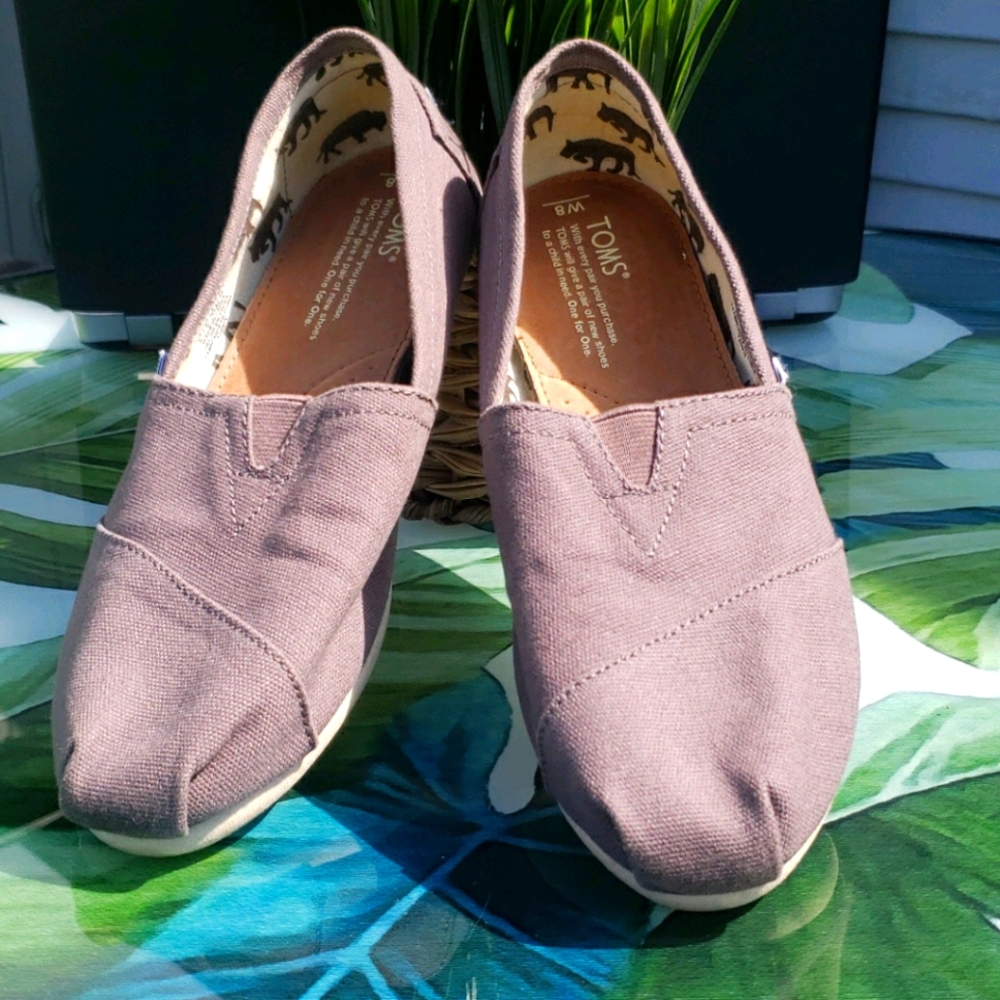 🩶 Gray Tom's "Alpargata" Slip-Ons (8W)